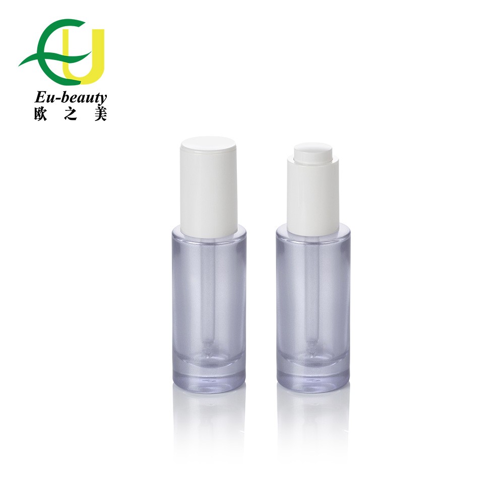 EU-C6382 free samples New Design Free Sample light grey Cosmetic Skin Care Essential Oil 20ml Empty Glass Dropper Bottles