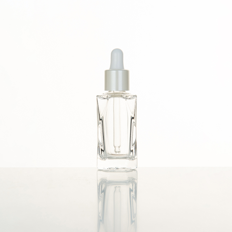 EU-2003 15ml clear glass bottle with pearl white glass dropper