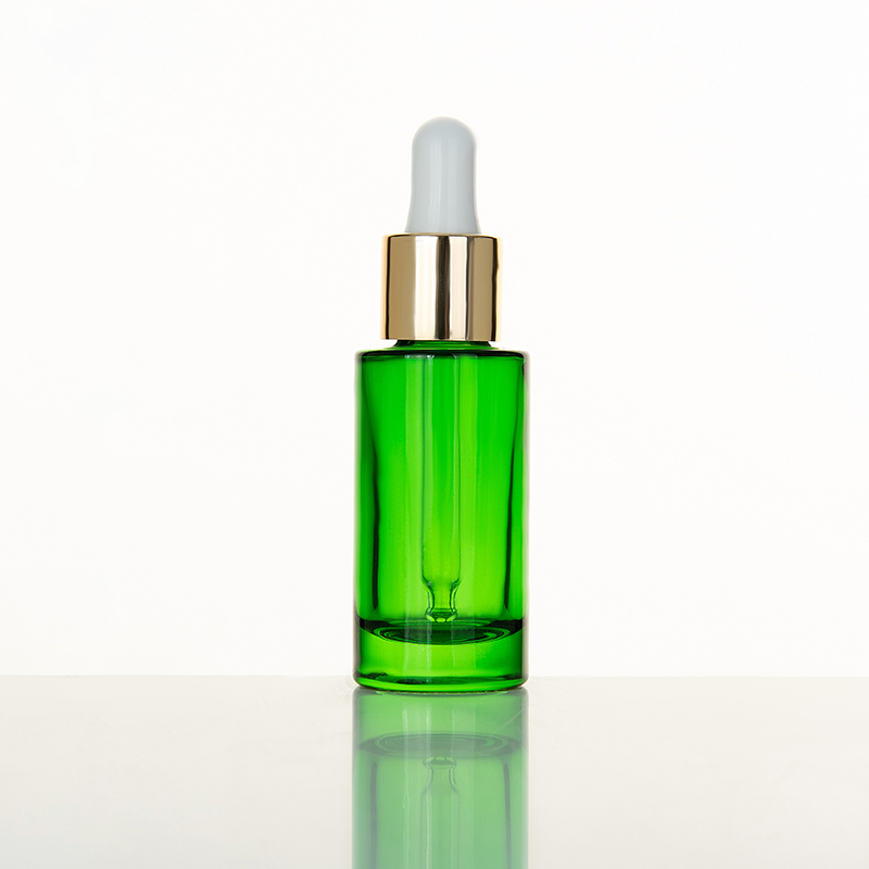 EU-2004 20ml transparent green glass dropper bottle