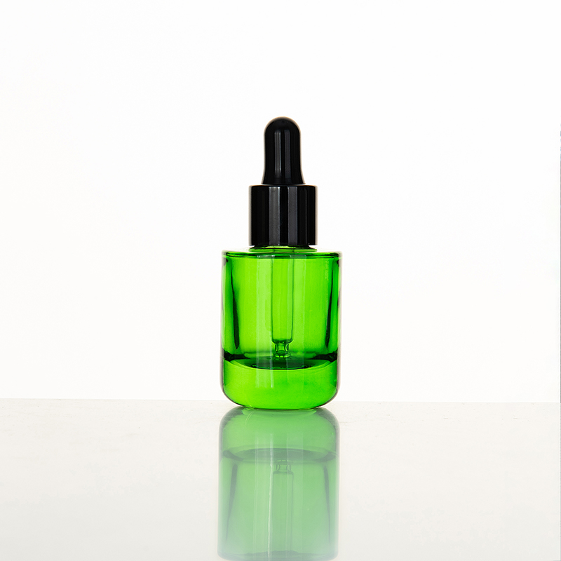 Flacone contagocce verde UE-2005 da 20 ml con contagocce liscio 18-415