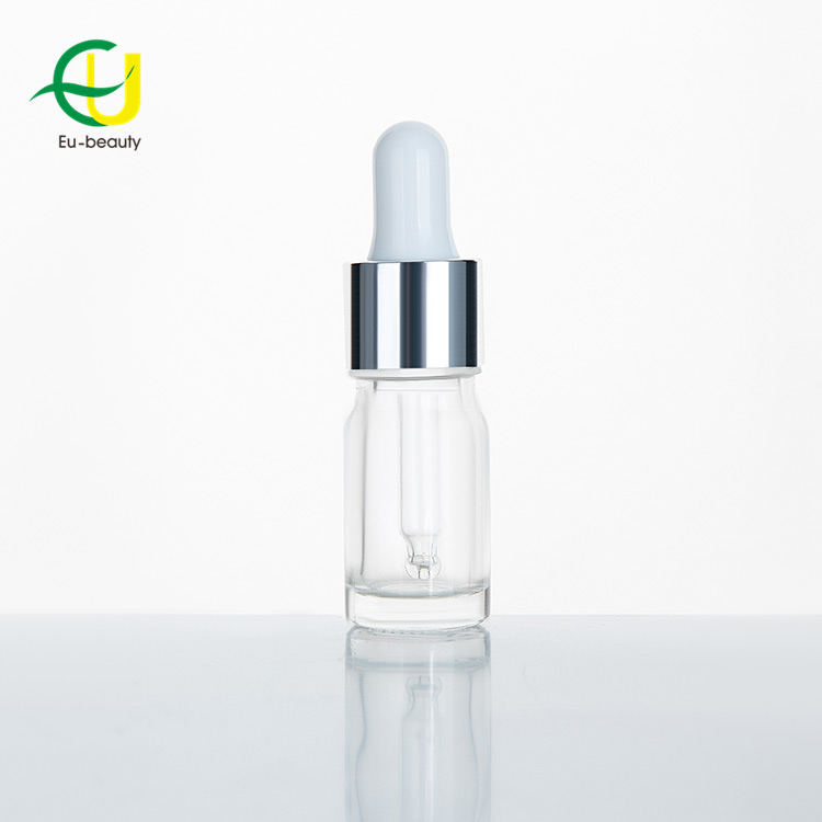 Frascos cuentagotas transparentes de aceite esencial de 5 ml