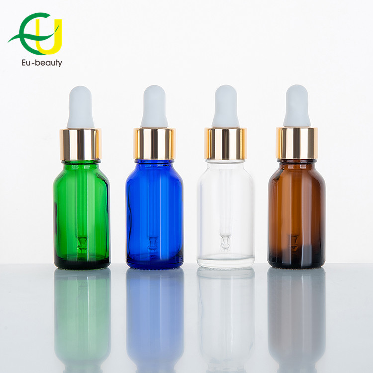 0.5oz cobalt blue amber green clear glass medical bottles with droppers