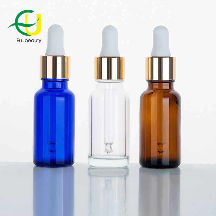 20ml clear amber green blue dropper bottles