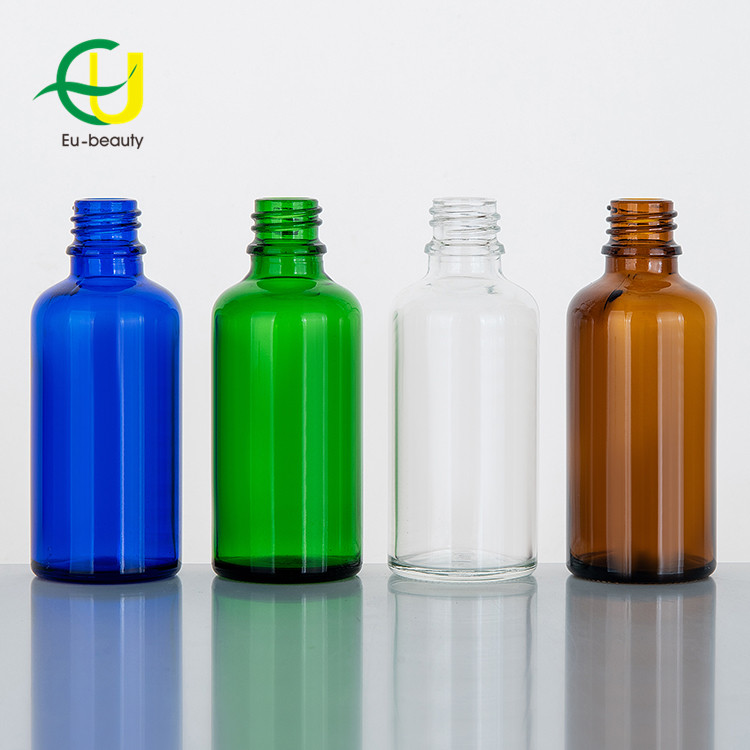 50ml clear amber green blue glass essential oil bottle