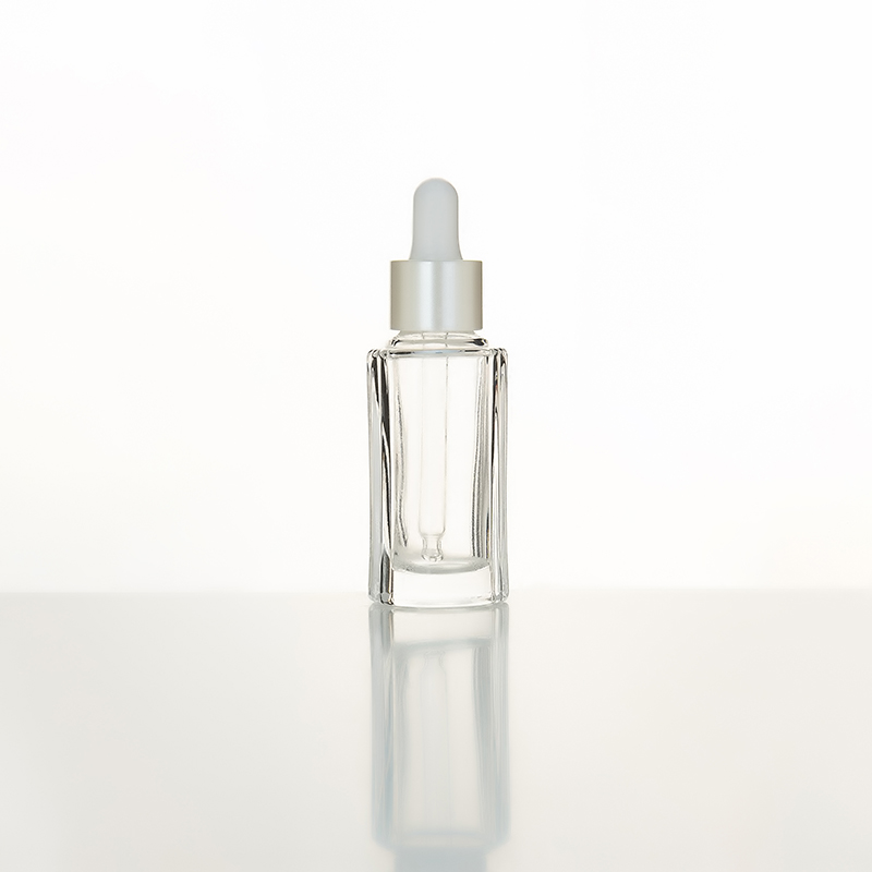 Botella de vidrio EU-2012 de 30 ml con gotero de plástico liso