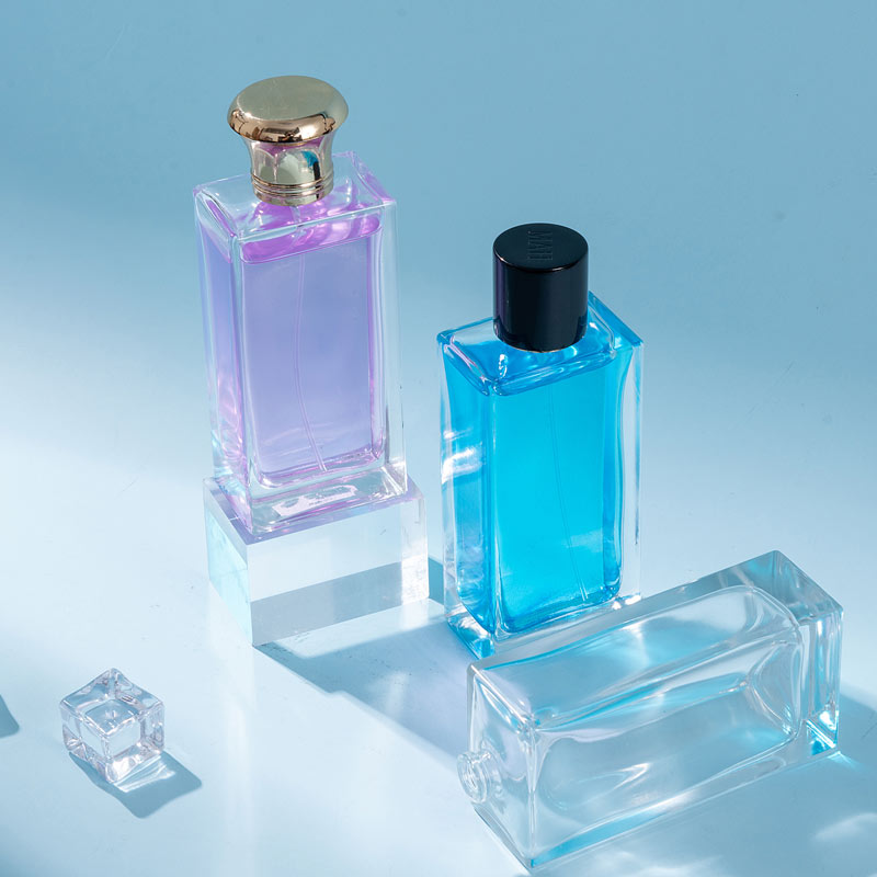 EUCS-0007 Botella de vidrio de perfume de 100 ml con tapa magnética de 28 * 28 mm