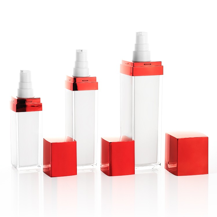 Acrylic Red Lotion Pump Bottle