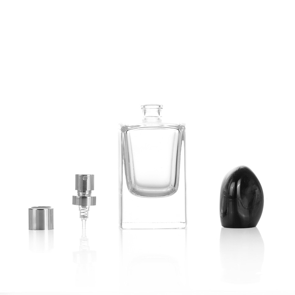 35ml 50ml 100ml Empty Black Clear Luxury Beautiful High Quality Rectangle Shape Empty Spray Bottle Perfume Glass Perfume Bottle