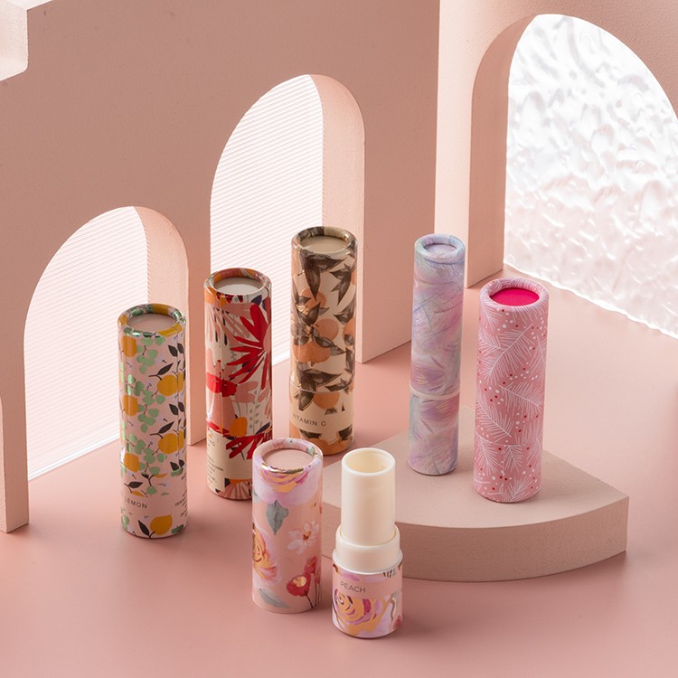 Eco Friendly Cardboard Containers Custom Design Twist Up Paper Tube For Solid Perfume Packaging