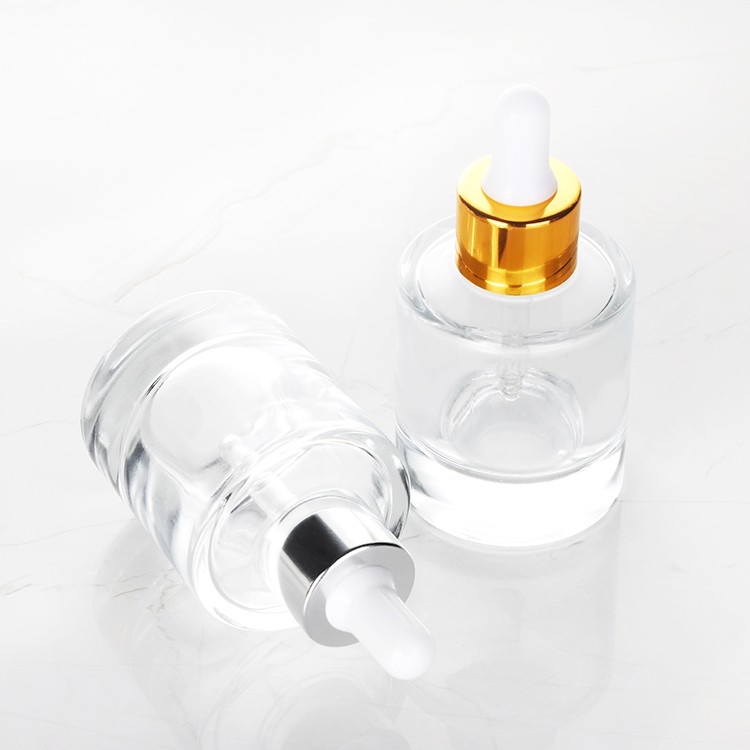 Custom Wholesale 15ml 30ml 50ml 100ml Glass Dropper Bottle Whitening Hydra Essence Oil Serum Glass Facial Serum Bottle