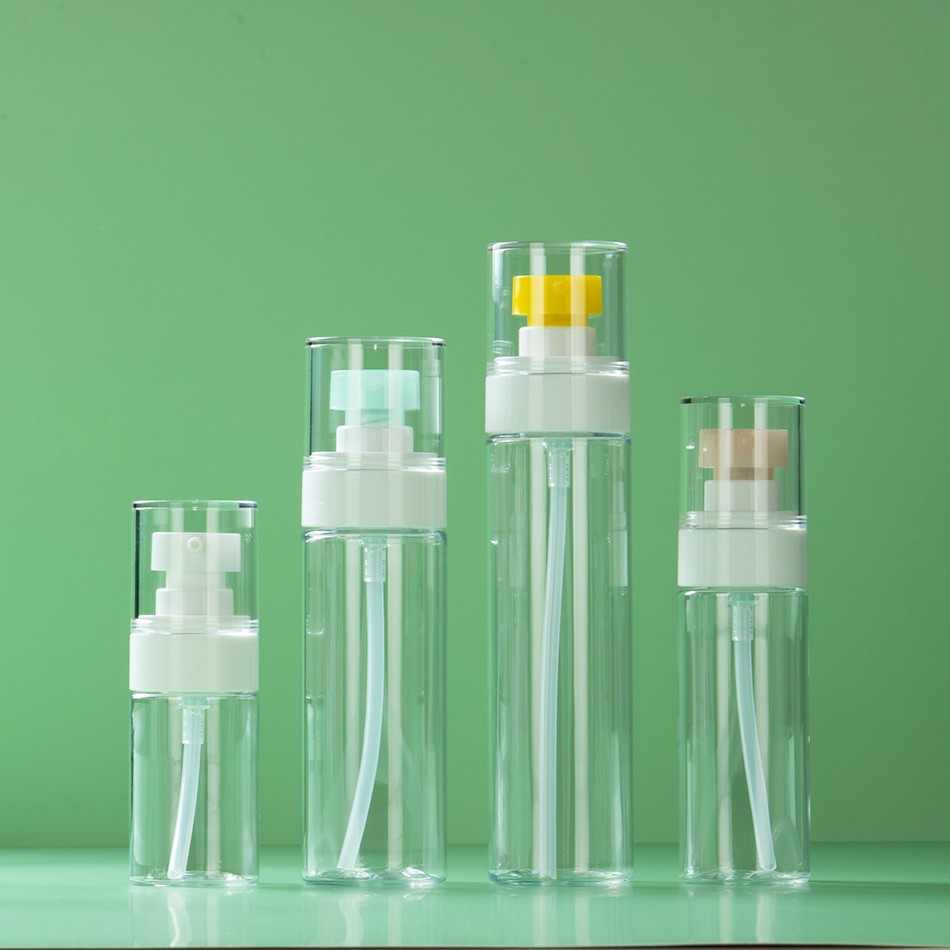 Cylinder Shape plastic colorful Pump Cream Bottle Skin care Packaging Cosmetic Pump plastic Bottle