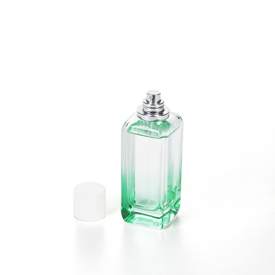 Wholesale Luxury Empty Perfume Atomizer Bottle 30ml 50ml 100ml Clear Square Glass Perfume Bottle