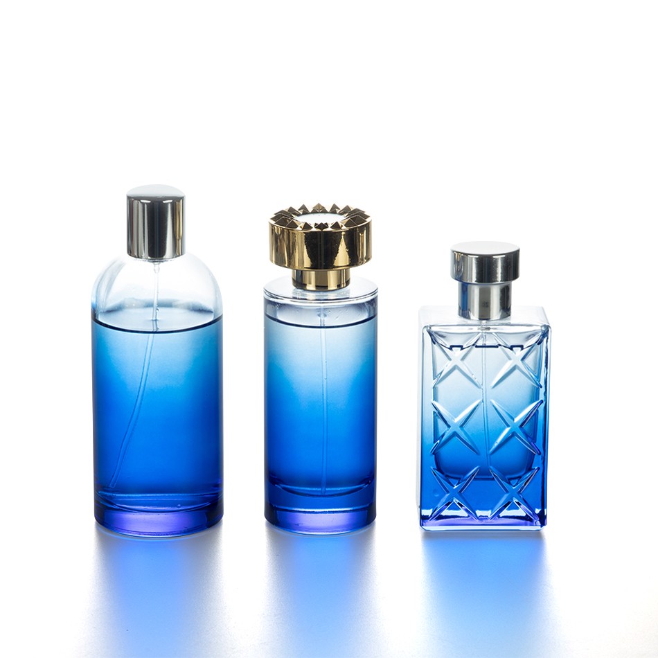 Empty New Design Cosmetic Mist Spray Bottles Custom gradient Colorful 50ml 100 Ml Luxury Perfume Glass Bottle