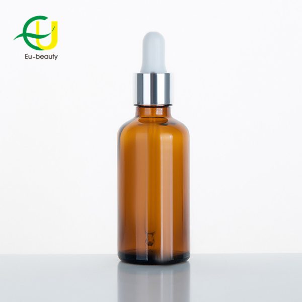 50ml amber essential oil serum glass bottle graduated dropper