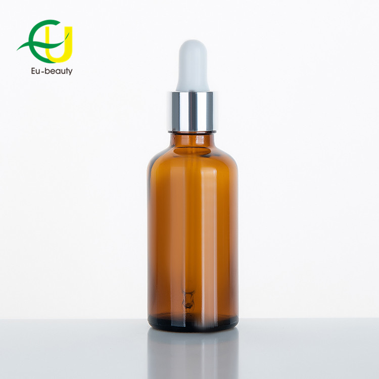 50ml amber essential oil serum glass bottle graduated dropper