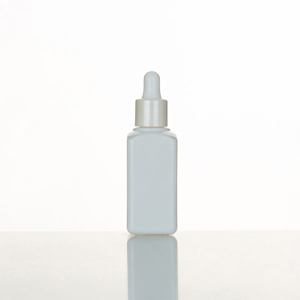 EU-2002 15ml white empty glass bottle with glass dropper