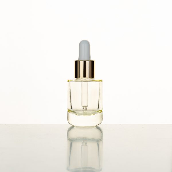 EU-2005 20ml empty dropper glass bottle with golden dropper