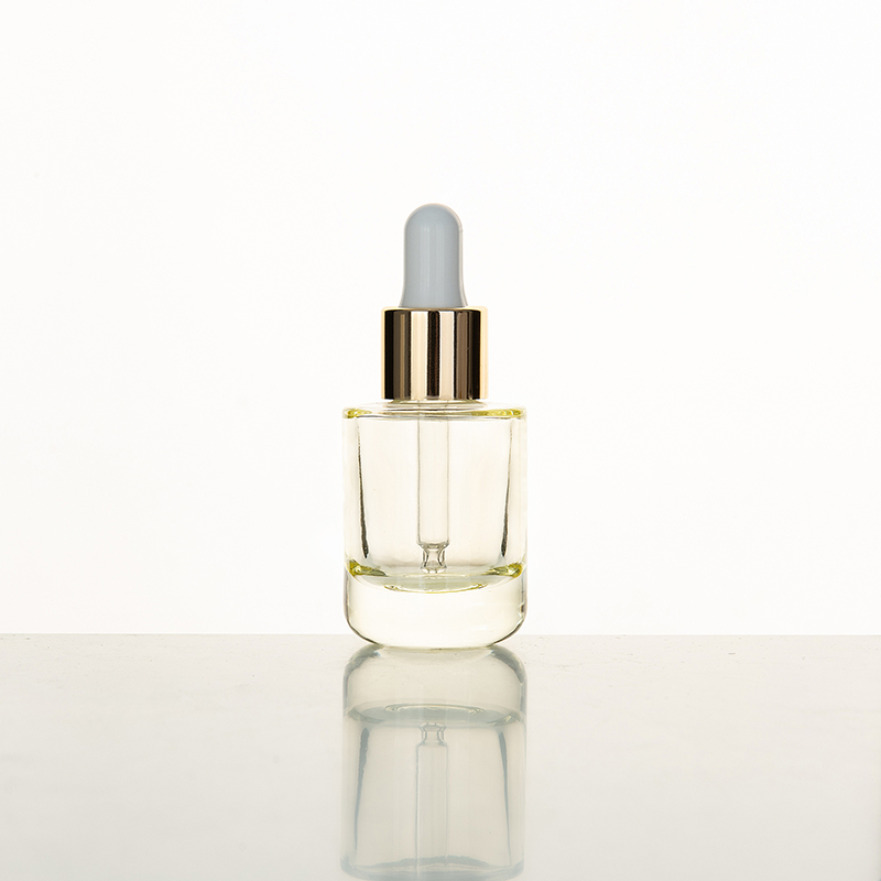 EU-2005 20ml empty dropper glass bottle with golden dropper