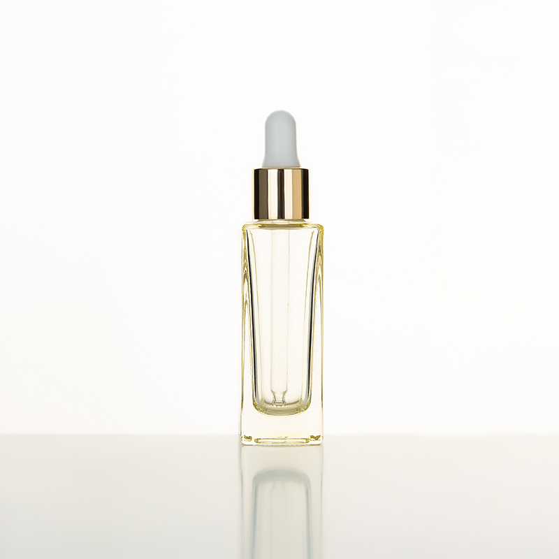 EU-2006 1oz glass bottle with shiny gold aluminum dropper