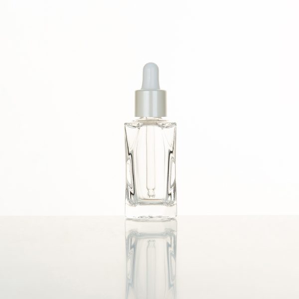 EU-2003 15ml clear glass bottle with pearl white glass dropper