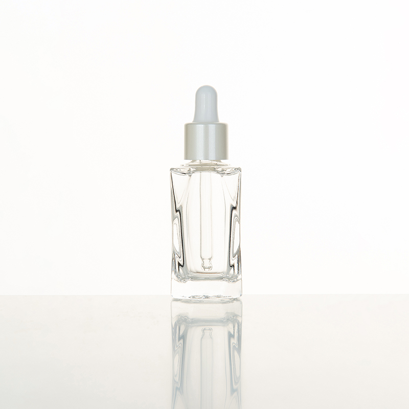 EU-2003 15ml clear glass bottle with pearl white glass dropper