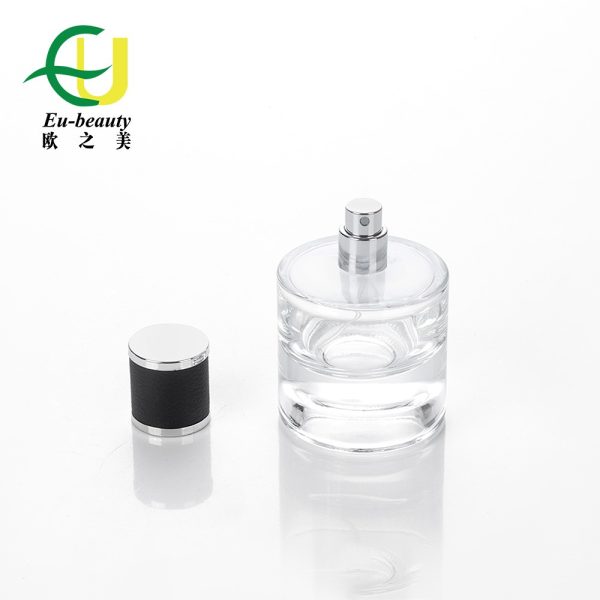 EU-Beauty Luxury Heavy Base 40ml Glass Perfume Bottle Custom Color Cylinder Empty Perfume glass Bottle