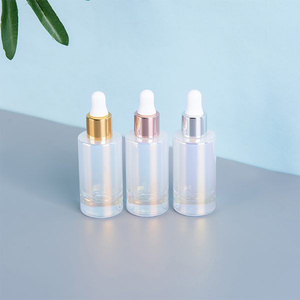 EU-2001 10ml dropper glass bottle with silver gold dropper