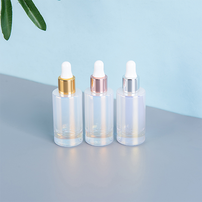 EU-2001 10ml dropper glass bottle with silver gold dropper