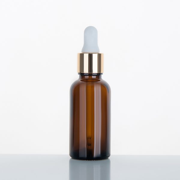 30ml amber essential oil serum bottles