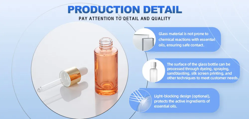 EU-C6400 purple Glass Vial Bottles 20ml With white/silver Dropper Cap For Cosmetic Oil Skincare Oil Packaging插图1