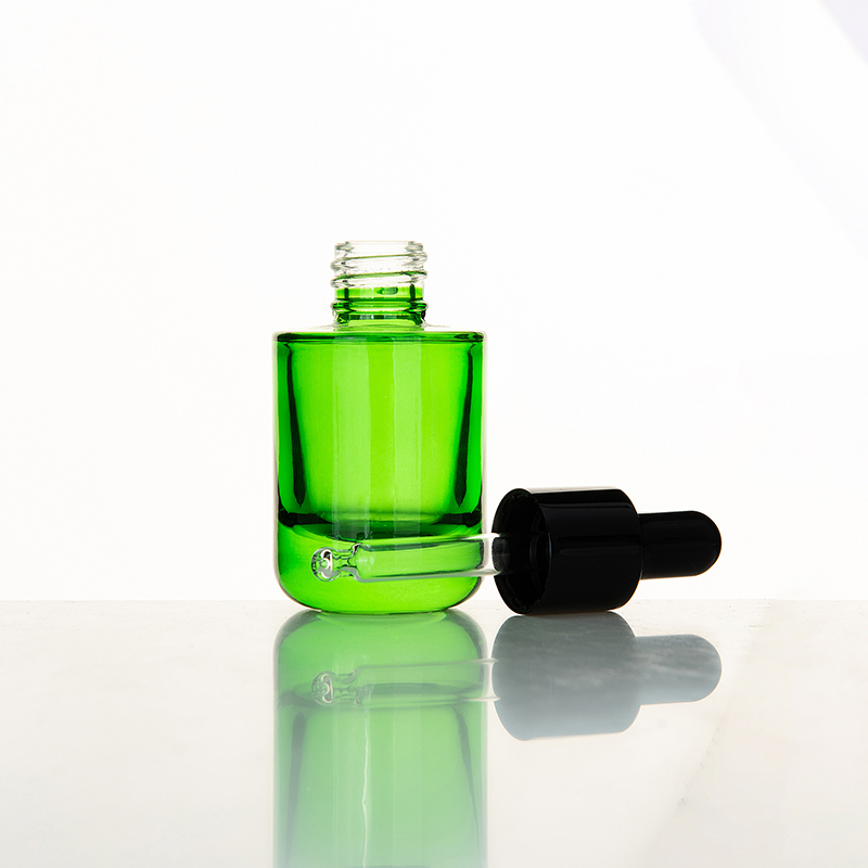 EU-2005 20ml green dropper bottle with 18-415 smooth dropper