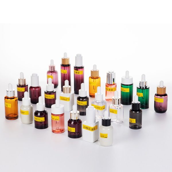 Frosted Clear 30ml Plastic Facial Serum Cosmetic Cosmetic Bottles Custom Empty Luxury Hair Essential Oil Dropper Bottles