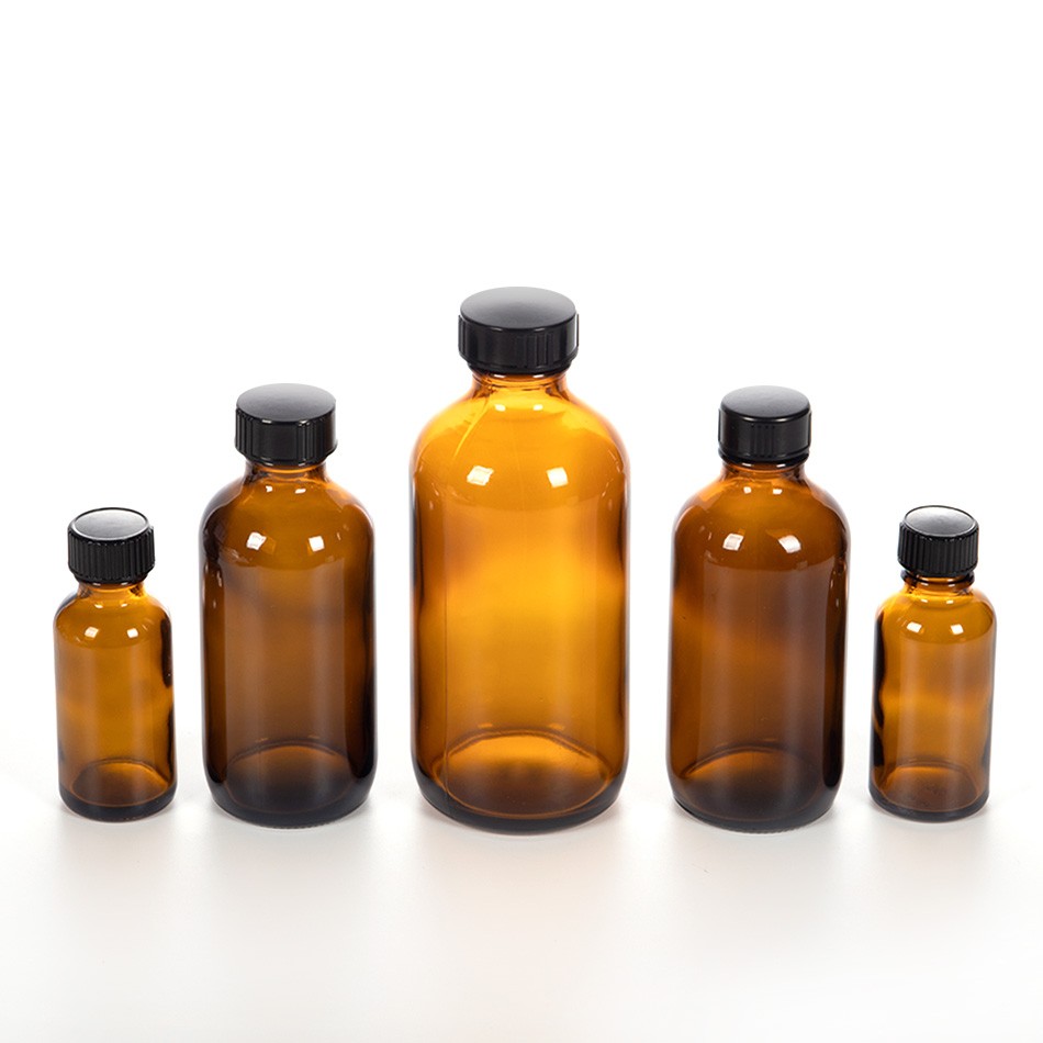 EU-Beauty 30ml 120ml 230ml Amber Essentials Oil Amber Glass Bottles With Euro Dropper Orifice Reducer Cap For Perfume Aromatherapy