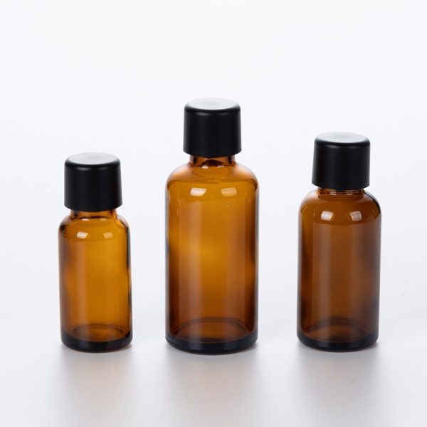 Wholesale Cosmetic Essential Oil Perfume Sample Tester Clear Amber Glass Vial Bottle With Screw Cap
