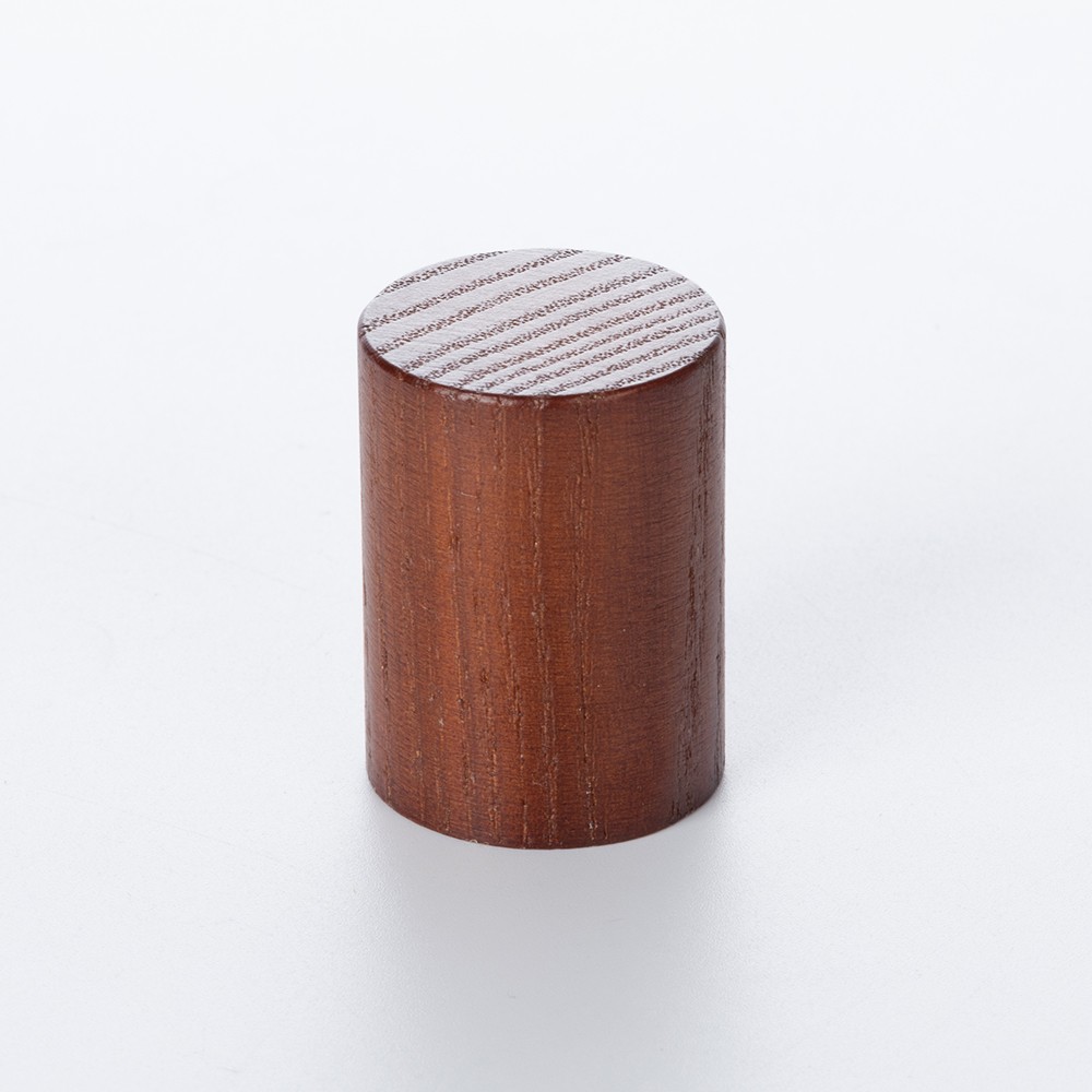 17.2mm Brown Wooden cylindrical shape Perfume Cover Cosmetic Packaging Perfume Bottle Cap Factory Customization Logo Wooden Perfume Bottle