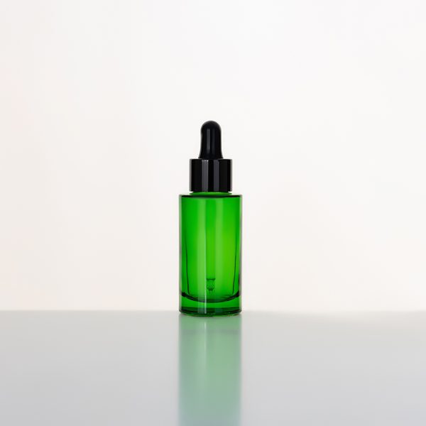 EU-2008 30ml plastic wiper glass bottle with aluminum dropper