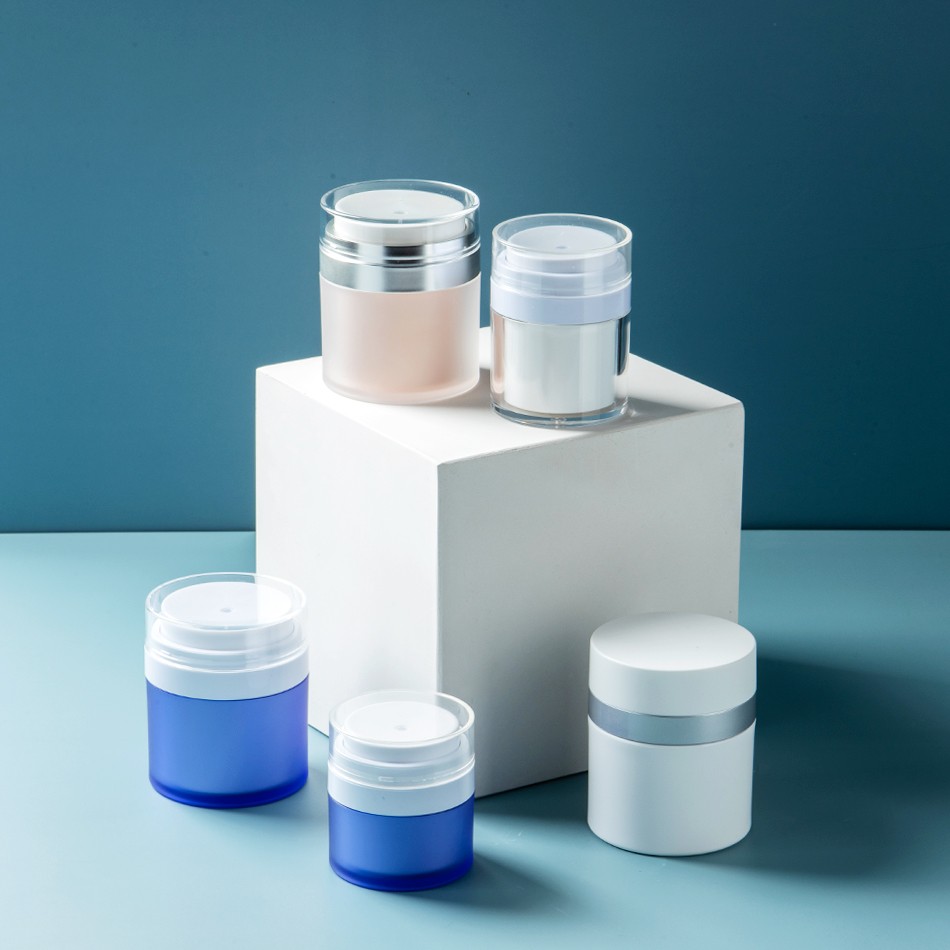 Empty 15ml 30ml 50ml Cosmetic Packaging Plastic Acrylic Airless Pump Cream Jar