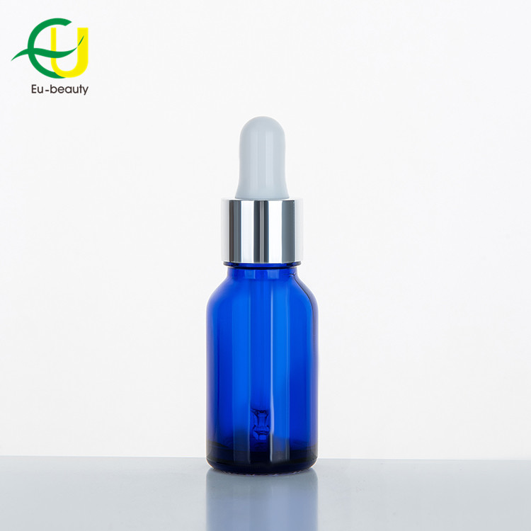 0.5oz cobalt blue medical bottles with droppers