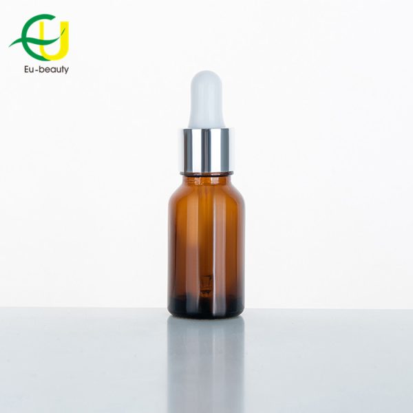 0.5oz amber glass medical bottle with scale dropper