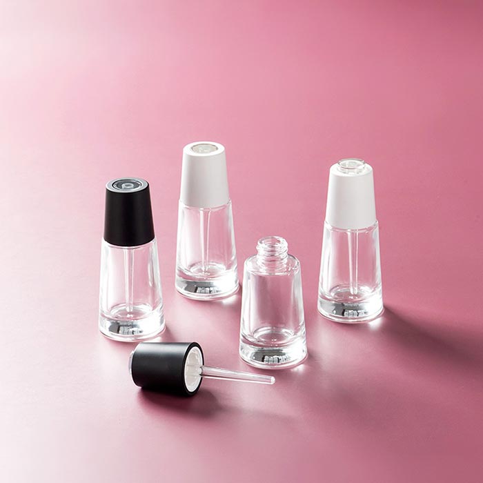 Luxury Unique Color Coating 1oz 30ml transparent Glass Cosmetic Face Push Button Dropper Bottle For Serum And Lotion