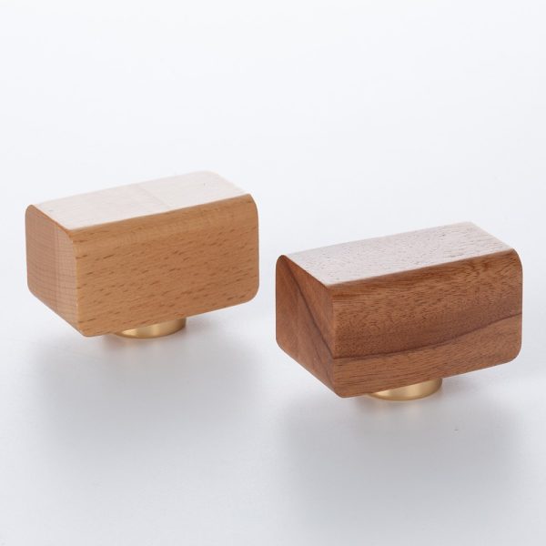 Wholesale 17.2mm Brown Square Crown Wooden Plastic Perfume Bottle Caps