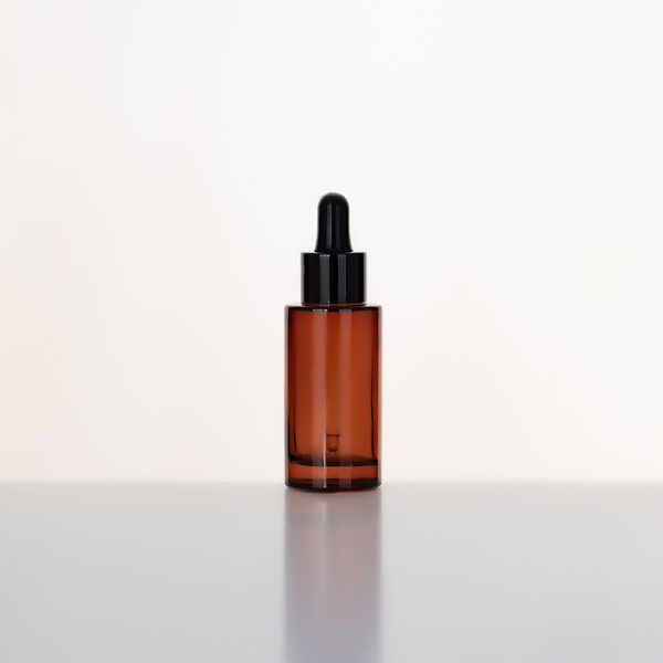 EU-2008 1oz shiny gold glass dropper with 30ml amber glass bottle wiper