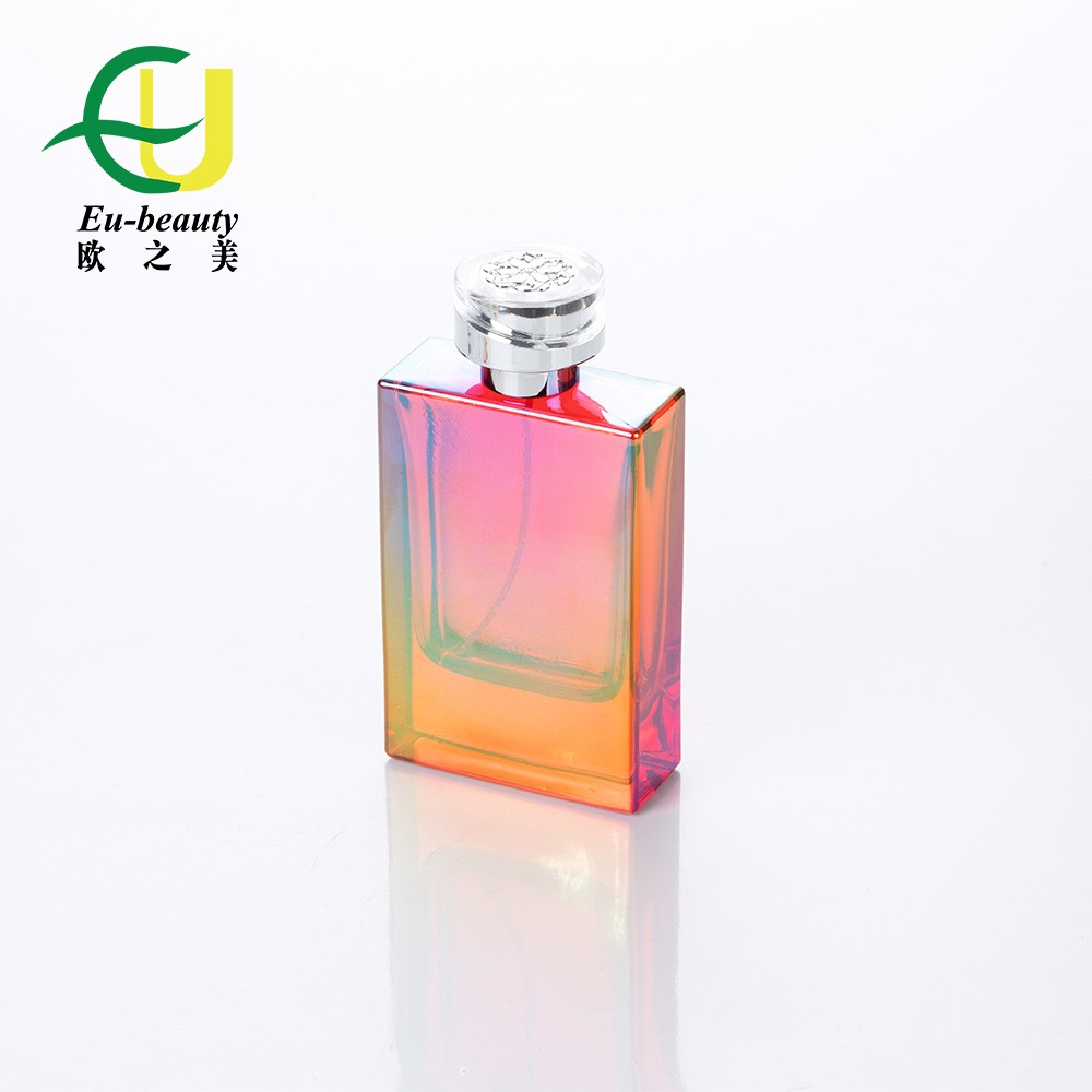 EU-Beauty Gradient Color Perfume Bottle Wholesale 75Ml Perfume Bottles Empty Glass Bottle For Perfume