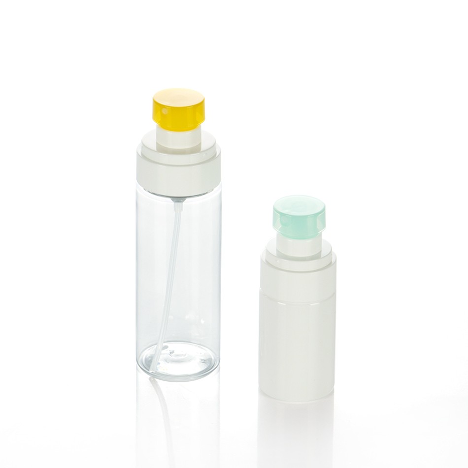 Empty Fine Mist Pet with colorful spray pump 30ml 40ml 50ml 60ml 80ml 100ml Clear Plastic Spray Bottle For Cosmetic Packaging